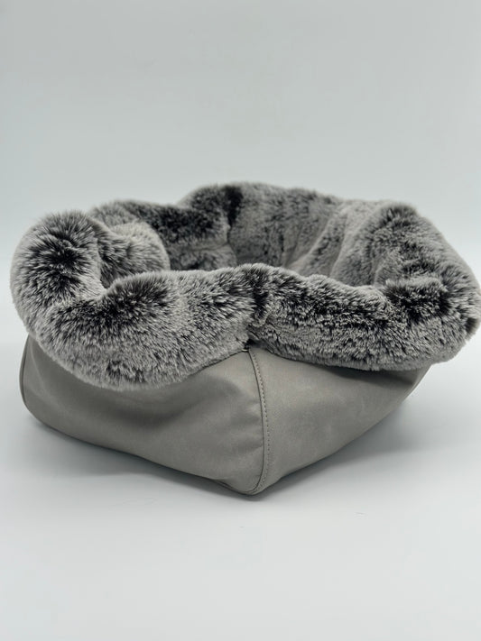 Hundetasche Weekender platingrey-wildberry, salt & pepper Inlay