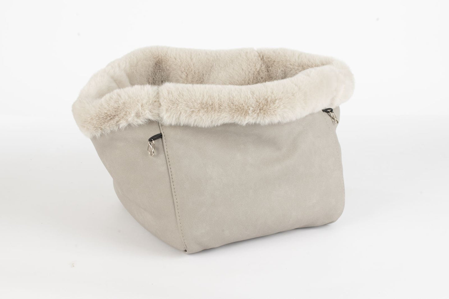 Hundetasche Weekender grey-iceblue, silver Inlay