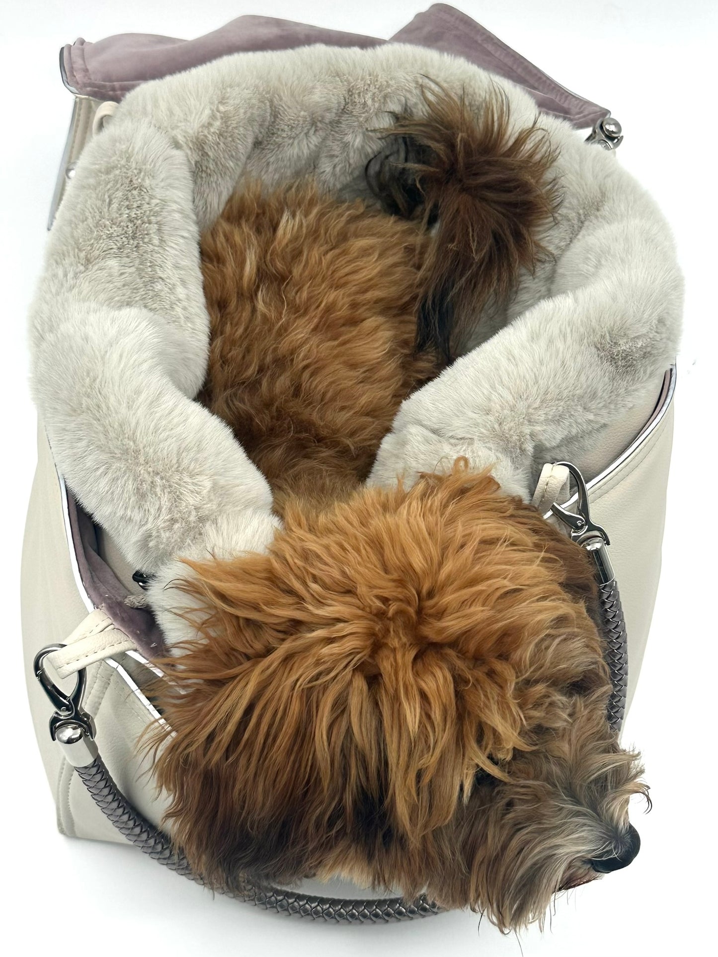 Hundetasche Weekender ice-dustyrose, silverstone Inlay