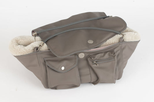 Hundetasche Weekender taupe-dustyrose, silverstone Inlay