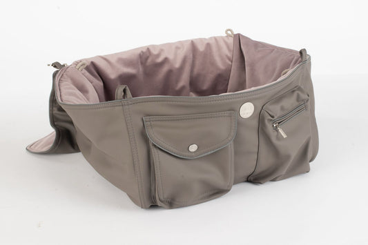 Hundetasche Weekender platingrey-dustyrose, salt & pepper Inlay