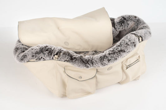 Hundetasche Weekender ice-dustyrose, salt & pepper Inlay