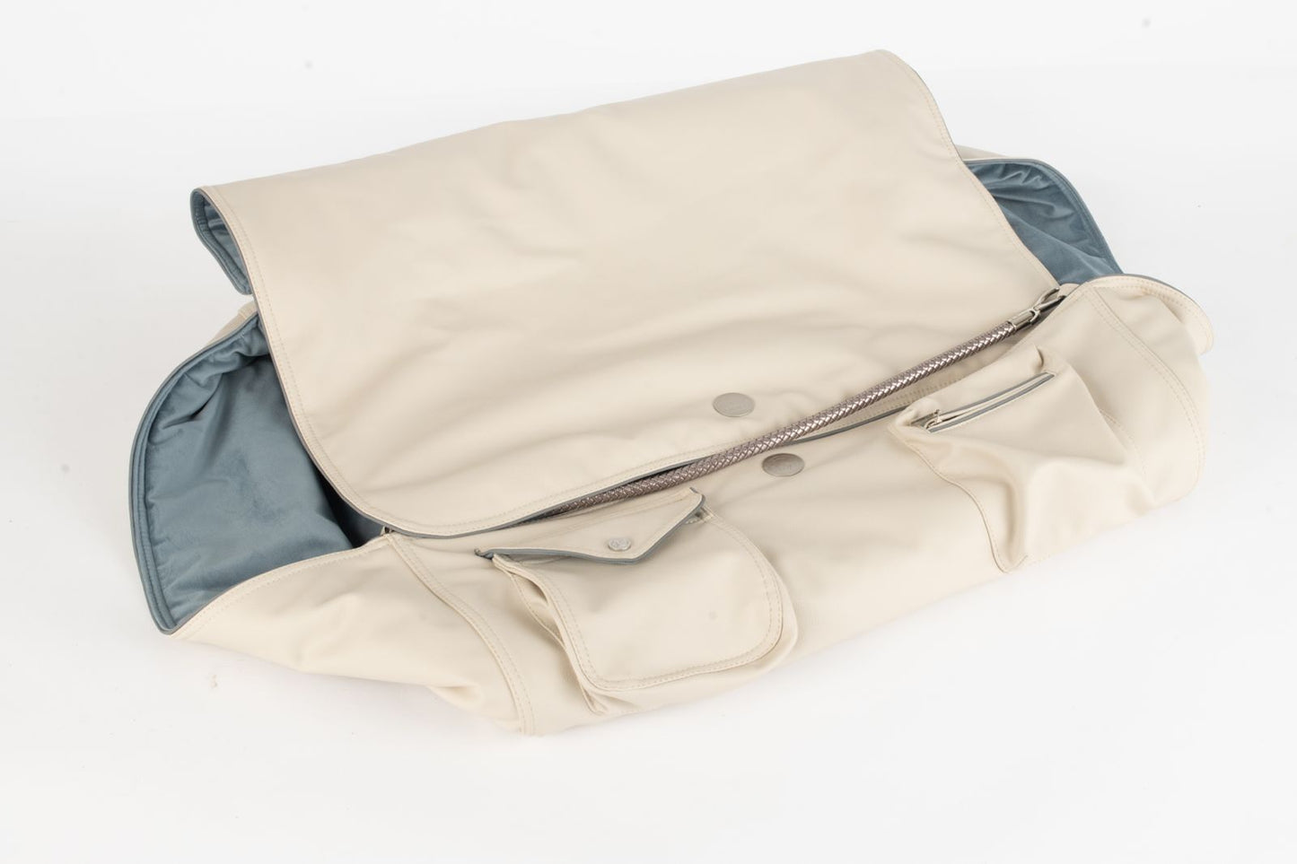 Hundetasche Weekender ice-iceblue, salt & pepper Inlay