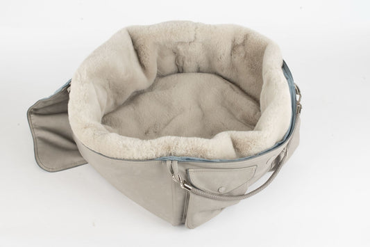 Hundetasche Weekender platingrey-iceblue, silverstone Inlay