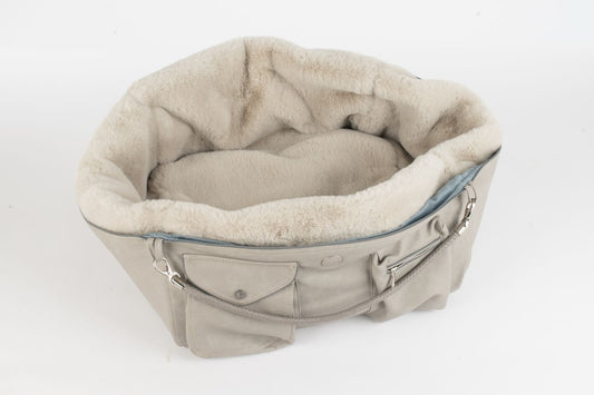 Hundetasche Weekender platingrey-iceblue, silverstone Inlay