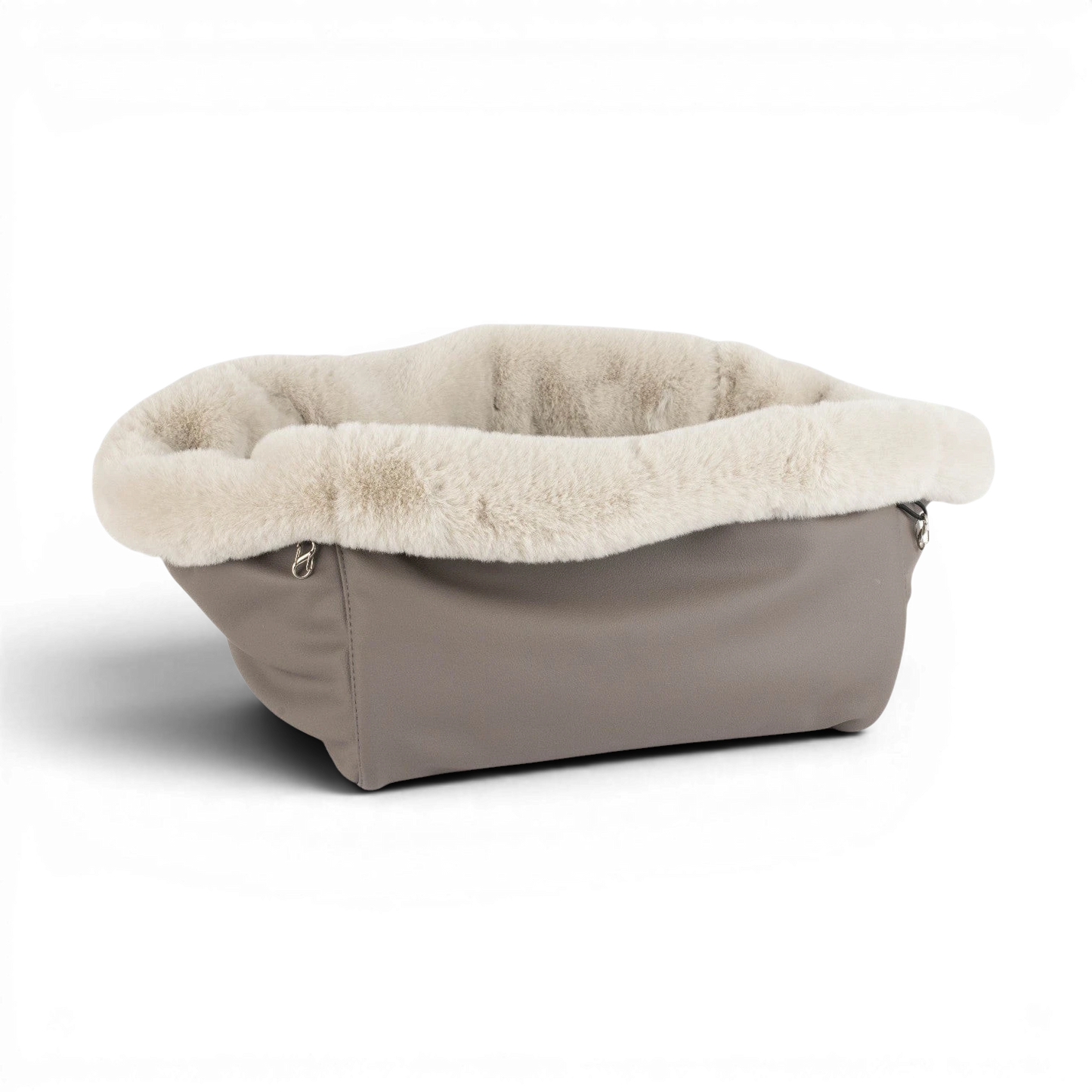 Hundetasche Weekender taupe-iceblue, silverstone Inlay