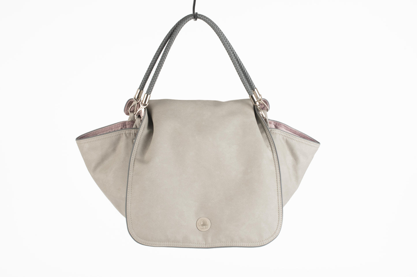 Hundetasche Weekender grey-iceblue, silver Inlay