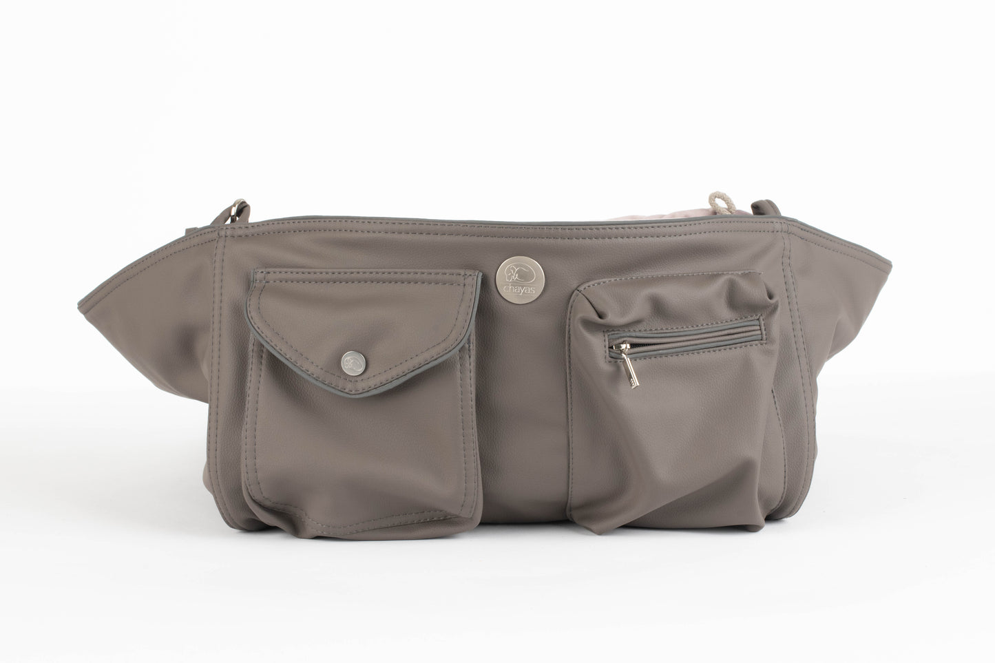 Hundetasche Weekender taupe-iceblue, silverstone Inlay