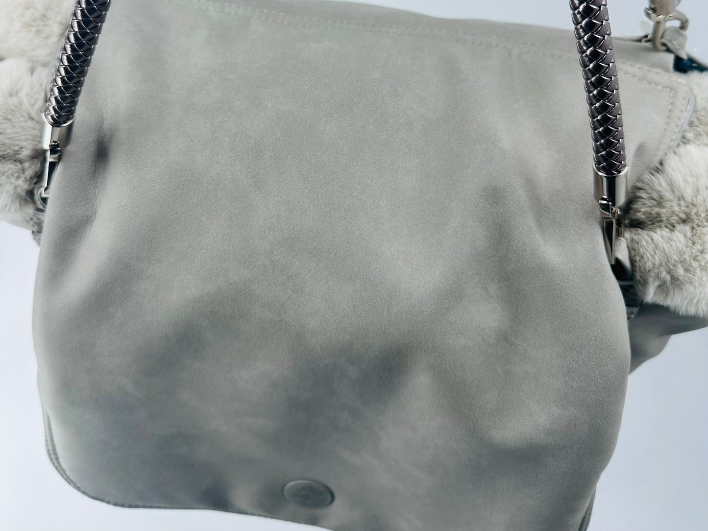 Hundetasche Weekender platingrey-dustyrose, silverstone Inlay