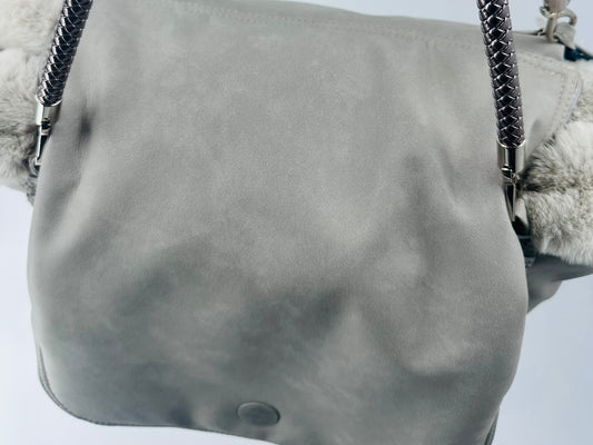 Hundetasche Weekender platingrey-dustyrose, silverstone Inlay