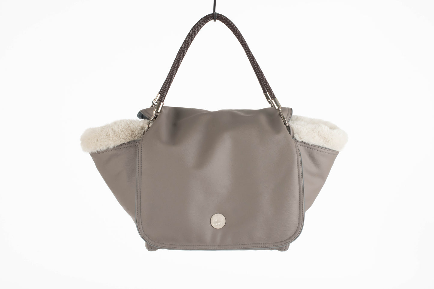 Hundetasche Weekender taupe-iceblue, silverstone Inlay
