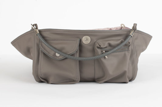 Bolso de viaje para perros Weekender [[ Dark Taupe - Dusty Rose ]]
