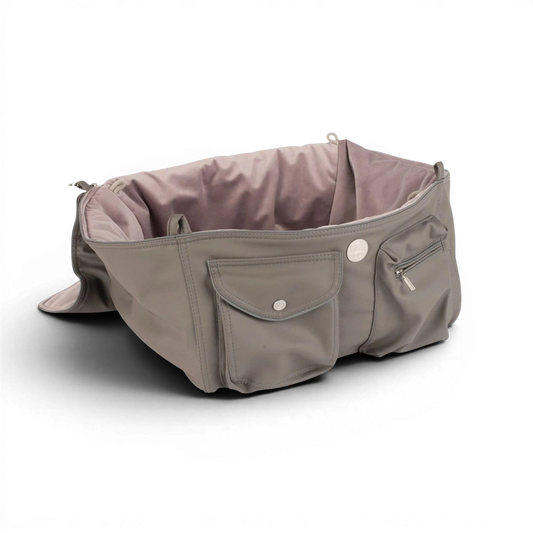 Bolso de viaje para perros Weekender [[ Dark Taupe - Dusty Rose ]]