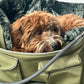 Bolsa de transporte para perros Weekender 4Seasons, verde musgo, M