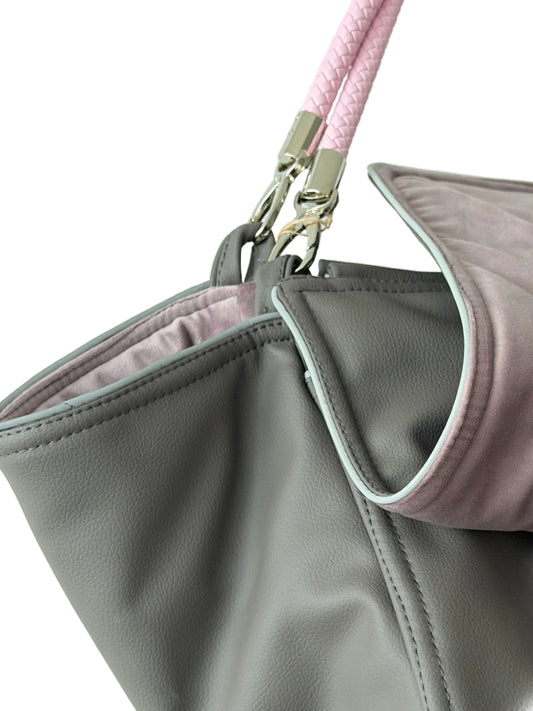 Bolso de viaje para perros Weekender [[ Dark Taupe - Dusty Rose ]]